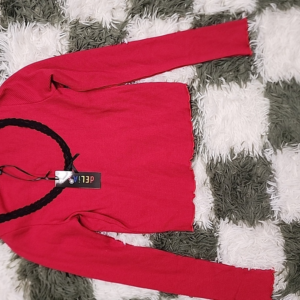 Delias Dolls Kill Lace Trimmed Thermal Top